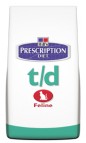 HILL`S Prescription Diet Feline T/D (уменьшение образования зубного налета, пятен, камня)